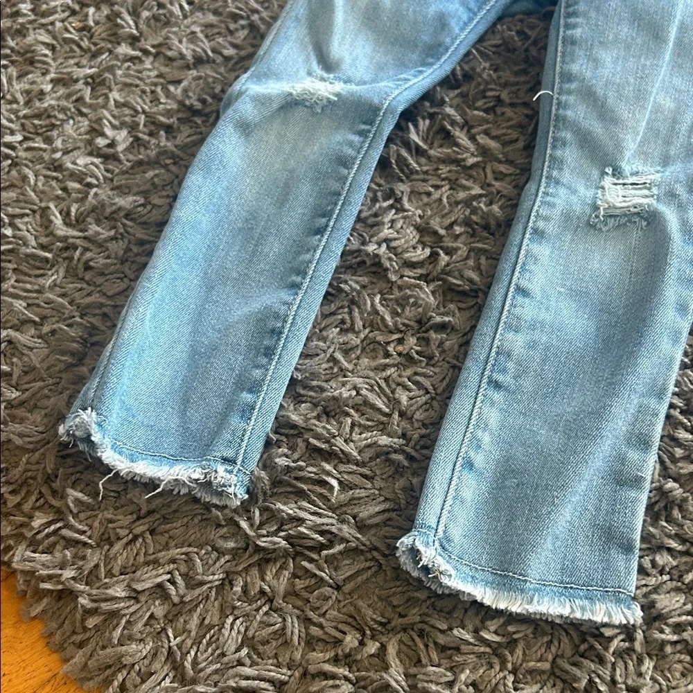 Toddler Old Navy Rockstar Jeggings Adjustable Waist Distressed Blue 3T Jeans